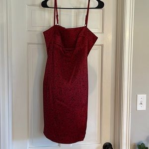 Red dress with cute black details